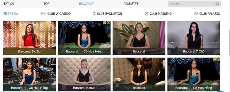 Baccarat tại W88