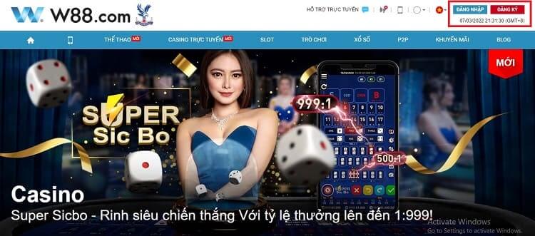 đăng nhập W88