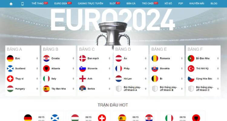 Sảnh EURO 2024 W88