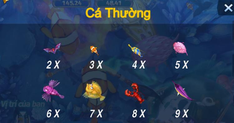 bảng thưởng cá thường