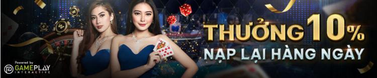 Club W thưởng nạp lại hàng ngày 10%