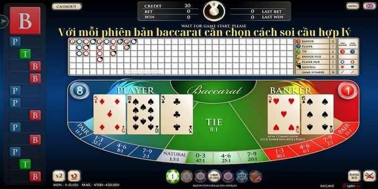 Lưu ý khi soi bài Baccarat