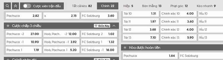 Cược Draw No Bet W88