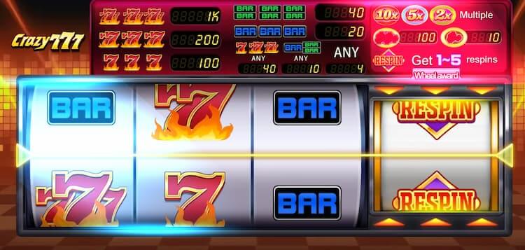 Giao diện Crazy 777