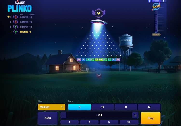 Giao diên Space Plinko